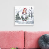 Waterverf Holiday Gnome Canvas Afdruk (Insitu (Woonkamer))