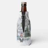 Waterverf Holiday Gnome Flesjeskoeler (Fles Achterkant)