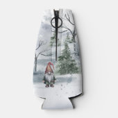 Waterverf Holiday Gnome Flesjeskoeler (Achterkant)