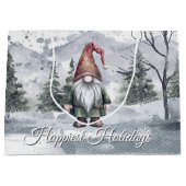Waterverf Holiday Gnome Groot Cadeauzakje (Voorkant)