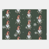 Waterverf Holiday Gnome Inpakpapier Vel (Voorkant 2)