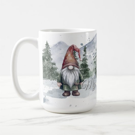 Waterverf Holiday Gnome Koffiemok (Links)