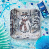 Waterverf Holiday Gnome Papieren Bordje (Feest)