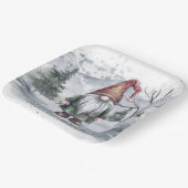 Waterverf Holiday Gnome Papieren Bordje (Gebogen)