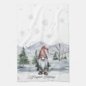 Waterverf Holiday Gnome Theedoek (Verticaal)
