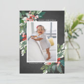 Waterverf Hollies Chalkboard Kerst (Staand voorkant)