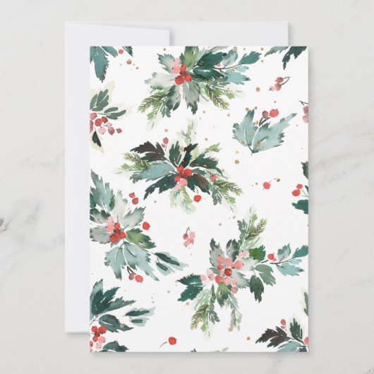 Waterverf Hollies Chalkboard Kerst (Achterkant)