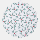 Waterverf Holly | Aangepaste begroeting | Foto Ornament Kaart (Achterkant)