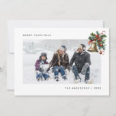 Waterverf Holly Bell Foto Kerstmis Kaarten (Voorkant)