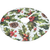 Waterverf Holly Berries Kerstmis Motieven Vakantie Kerstboom Rok (Gekanteld)