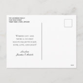 Waterverf Holly Berries Pine Cone & Greens Foto Feestdagenkaart (Achterkant)