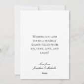 Waterverf Holly Berries Pine & Greenery Foto Feestdagenkaart (Achterkant)