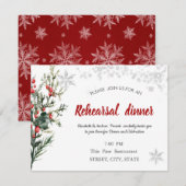 Waterverf Holly Berry Green repetitie diner Kaart (Voorkant / Achterkant)