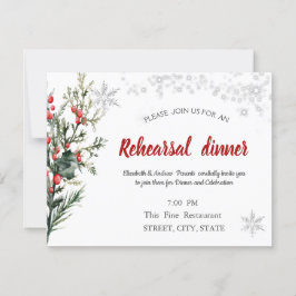 Waterverf Holly Berry Green repetitie diner Kaart