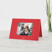 Waterverf Holly Berry & Greenery Krans 2 Foto Feestdagen Kaart (Achterkant)