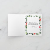 Waterverf Holly Berry kerstboombegroet hotel Feestdagen Kaart (Binnen)