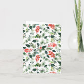 Waterverf Holly Berry kerstboombegroet hotel Feestdagen Kaart (Achterkant)