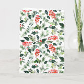 Waterverf Holly Berry-kerstboomgroet Feestdagen Kaart (Achterkant)