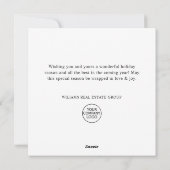 Waterverf Holly Berry-kerstboomgroet Feestdagenkaart (Achterkant)