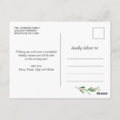 Waterverf Holly Berry Kerstmis 2 FOTO Groet Briefkaart (Achterkant)