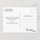 Waterverf Holly Berry Kerstmis 3 PHOTO Greep Briefkaart (Achterkant)