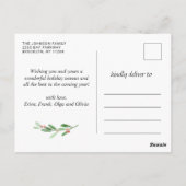 Waterverf Holly Berry Kerstmis 3 PHOTO Greep Briefkaart (Achterkant)