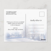 Waterverf Holly Berry Kerstmis 3 PHOTO Greep Briefkaart (Achterkant)