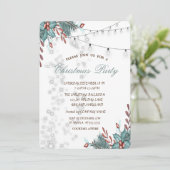 Waterverf Holly Berry, Licht, Kerstfeest Kaart (Staand voorkant)