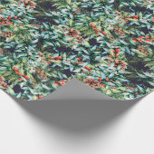 Waterverf Holly Berry Mistletoe Kerstfeestdag Cadeaupapier (Hoek)