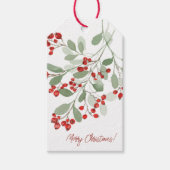 Waterverf Holly Cadeaulabel (Voorkant)