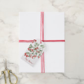 Waterverf Holly Cadeaulabel (Met Touw)
