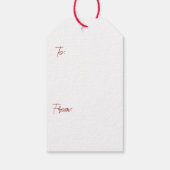 Waterverf Holly Cadeaulabel (Achterkant)