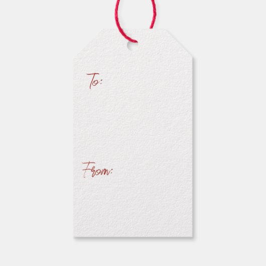 Waterverf Holly Cadeaulabel (Achterkant)