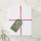 Waterverf Holly Cadeaulabel (Met Touw)