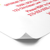 Waterverf Holly Company kerst Party nodigt uit Poster (Hoek)