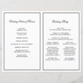 Waterverf Holly en Berrie Folded Wedding Programme (Achterkant)