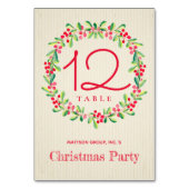 Waterverf Holly en Berries kerstfeestdag Kaart (Achterkant)