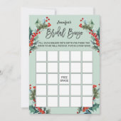 Waterverf Holly en bessen bruids bingo Kaart (Voorkant)