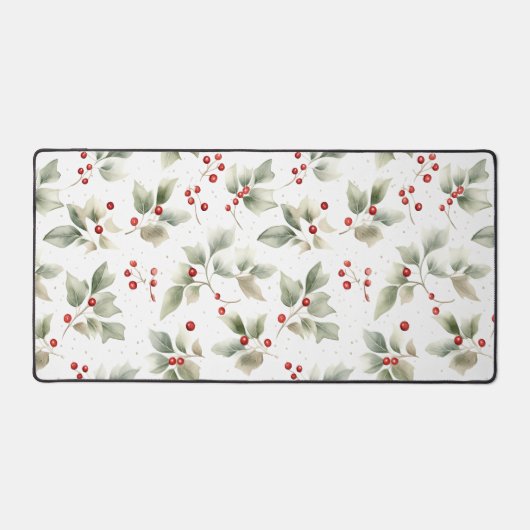 Waterverf Holly en bessen Bureaumat (Voorkant)
