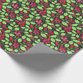 Waterverf Holly en bessen Cadeaupapier (Hoek)