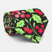 Waterverf Holly en bessen Stropdas (Opgerold)