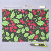 Waterverf Holly en bessen Tissuepapier (Craft)