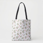  Waterverf Holly en bessen Tote Bag (Voorkant)