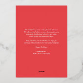 Waterverf Holly en Greenery Merry Chrismas Foto Folie Feestdagenkaart (Achterkant)