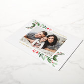 Waterverf Holly en Greenery Prettige feestdagen (Gedraaid)