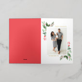 Waterverf Holly en Greenery Prettige feestdagen Fo (Buiten Laag)