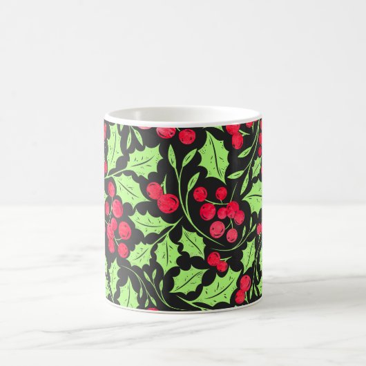 Waterverf Holly en vertrekt Koffiemok (Center)