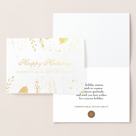 Waterverf Holly Foliage | Groeten van het seizoen Folie Kaarten (Display)