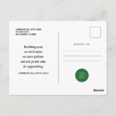 Waterverf Holly Foliage | Vakantiegroet Briefkaart (Achterkant)