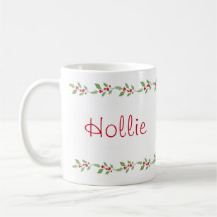 Waterverf Holly Garland Koffiemok